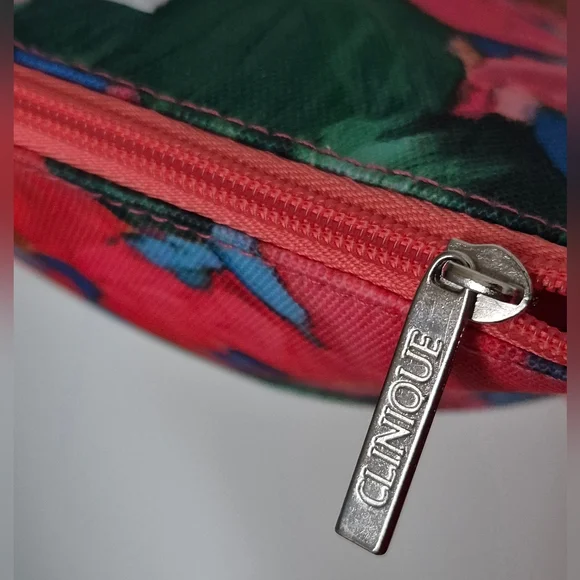 Lulu Dk+ Clinique Tropical Colorful Floral Cosmetic Pouch Makeup Bag 10"×7" - Picture 4 of 10